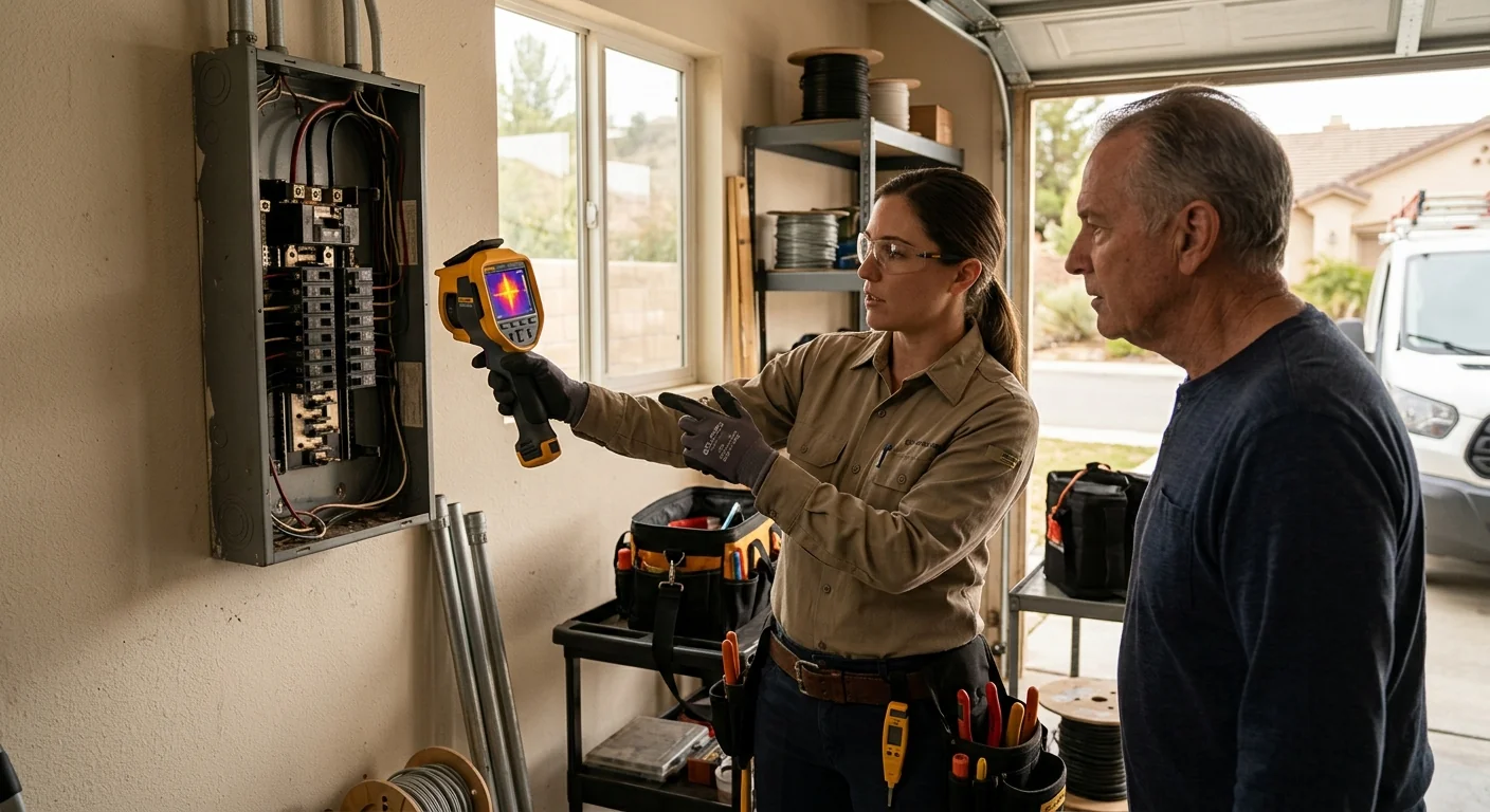 Thermal inspection of an overheated circuit during a Highland emergency repair